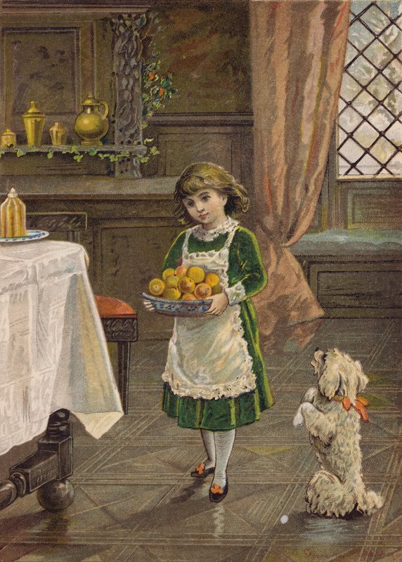 Meisje met een schaal fruit door Emily Jane Harding Andrews