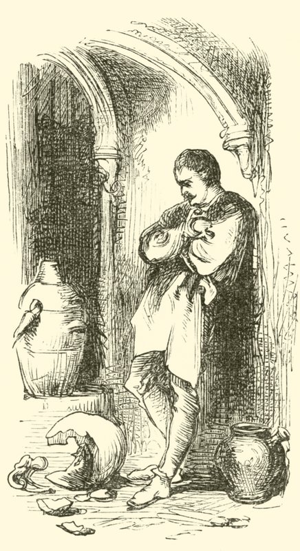 Bernard Palissy, Hugenoten pottenbakker, met gebroken pot door English School