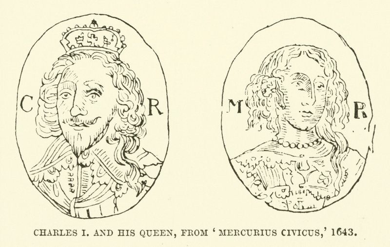 Karel I en zijn koningin, uit Mercurius Civicus, 1643 door English School