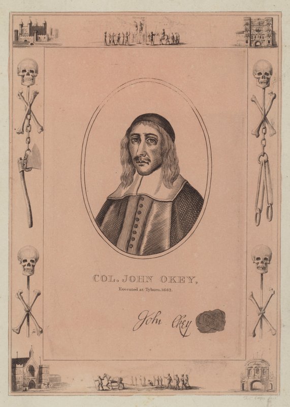 Kolonel John Okey, geëxecuteerd op Tyburn, 1662 door English School