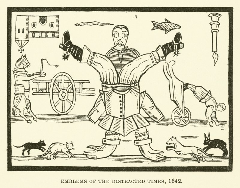 Emblemen van de verwarde tijden, 1642 door English School