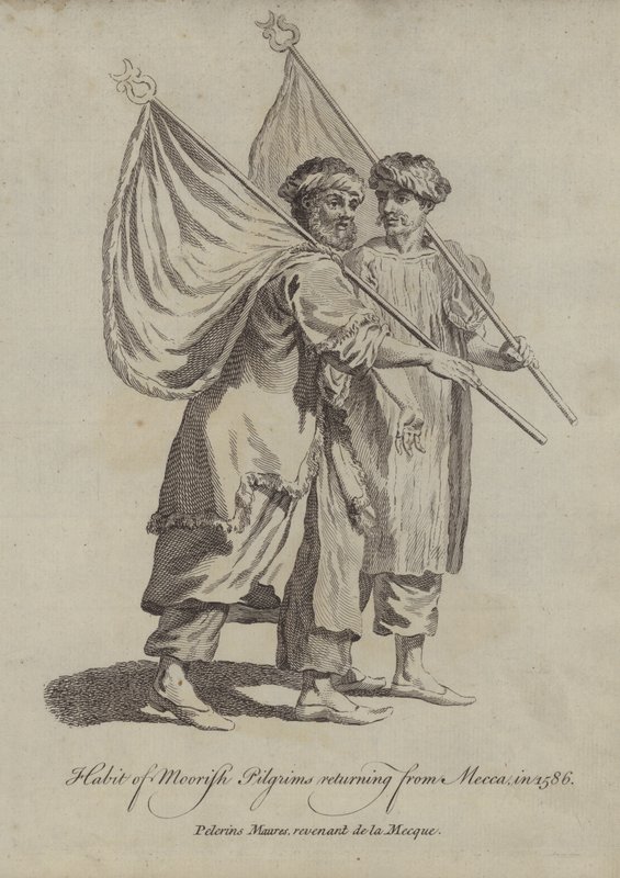 Kleding van Moorse Pelgrims terugkerend van Mekka in 1586 door English School