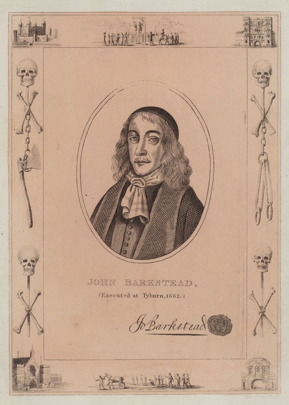 John Barkstead, geëxecuteerd op Tyburn, 1662 door English School