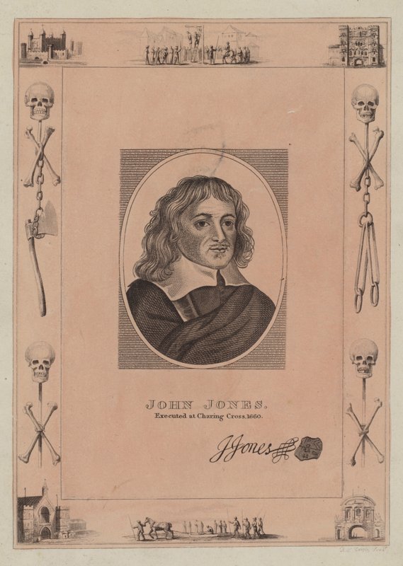 John Jones, geëxecuteerd op Charing Cross, 1660 door English School