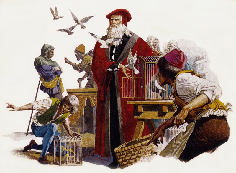 Leonardo Da Vinci door English School