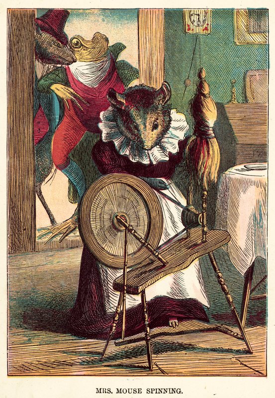 Mevrouw Muis aan het spinnen door English School