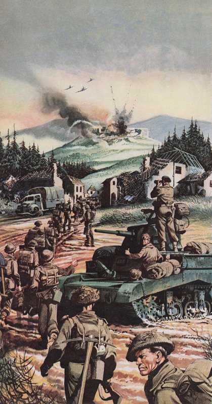 De Slag om Monte Cassino door English School
