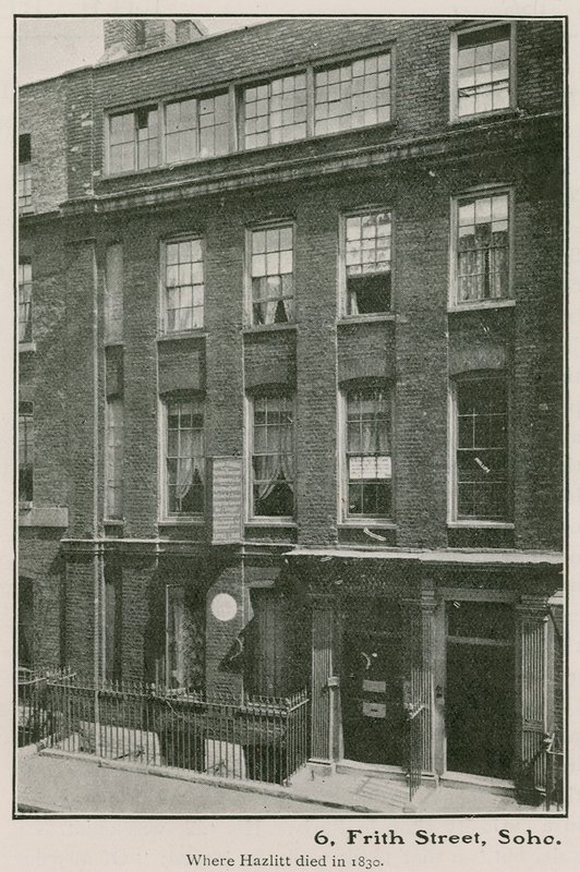6 Frith Street, Soho, waar Haziltt stierf in 1830 door English Photographer