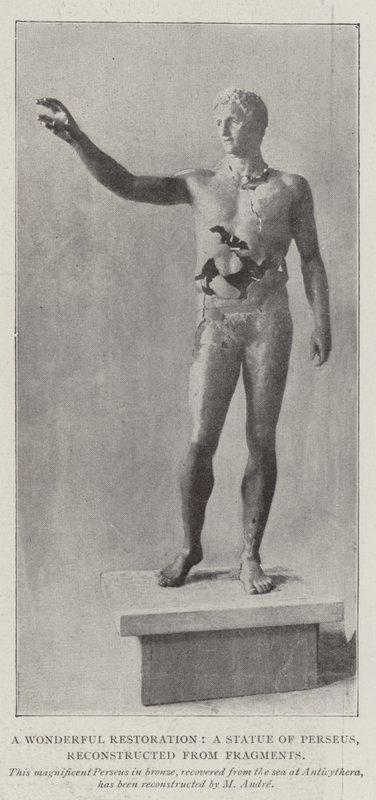Een wonderbaarlijke restauratie, een standbeeld van Perseus, gereconstrueerd uit fragmenten door English Photographer