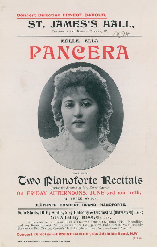 Advertentie voor een concert door Ella Pancera door English Photographer