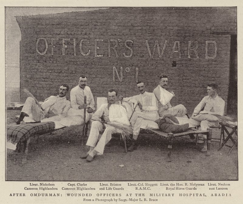 Na Omdurman, gewonde officieren in het militair hospitaal, Abadia door English Photographer