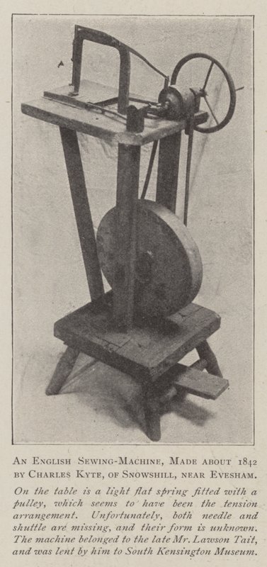 Een Engelse Naaimachine, gemaakt rond 1842 door Charles Kyte, van Snowshill, nabij Evesham door English Photographer