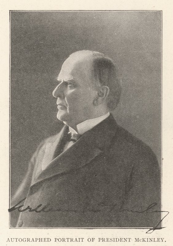 Gesigneerd portret van president McKinley door English Photographer