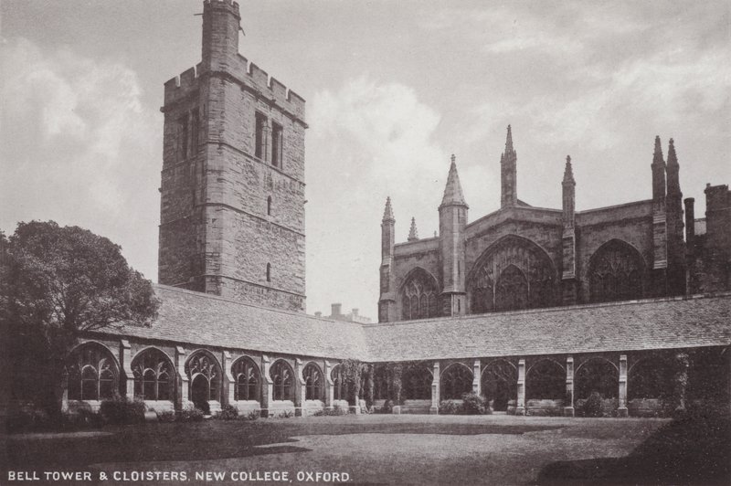 Klokkentoren en Kloosters, New College, Oxford door English Photographer