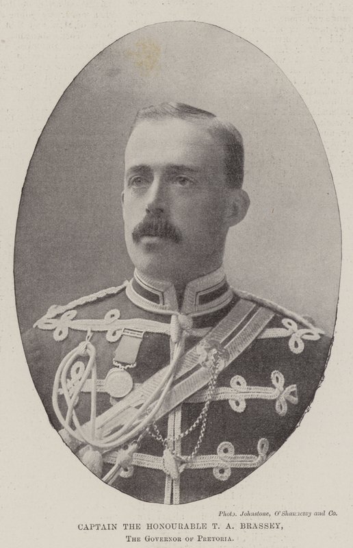 Kapitein de eerwaarde T A Brassey, de gouverneur van Pretoria door English Photographer