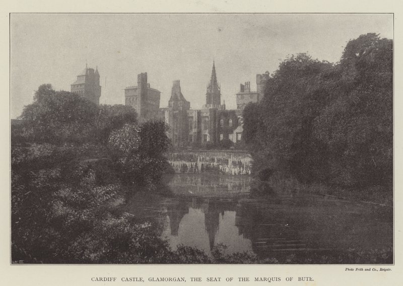 Cardiff Kasteel, Glamorgan, de Residentie van de Markies van Bute door English Photographer