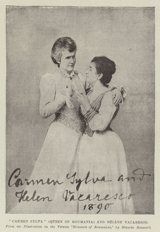 Carmen Sylva (Koningin van Roemenië) en Helene Vacaresco door English Photographer