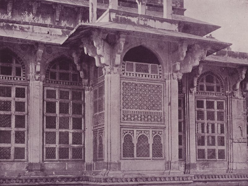 Gesneden Traliewerk Raam, Gwalior door English Photographer