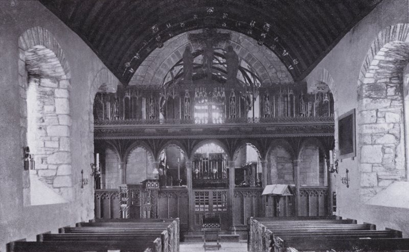 Cornwall: Het scherm, St Crantock kerk door English Photographer