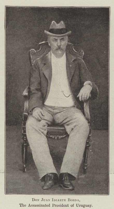 Don Juan Idiarte Borda, de vermoorde president van Uruguay door English Photographer