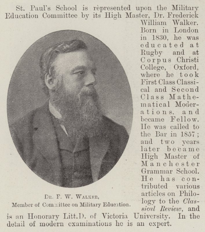 Dr F W Walker, lid van de commissie voor militaire opleiding door English Photographer