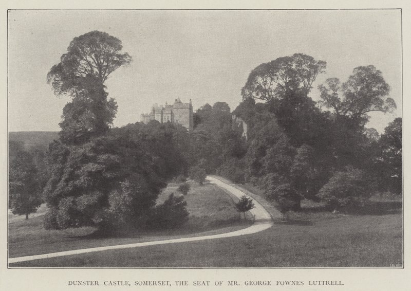 Dunster Castle, Somerset, de zetel van Mr George Fownes Luttrell door English Photographer