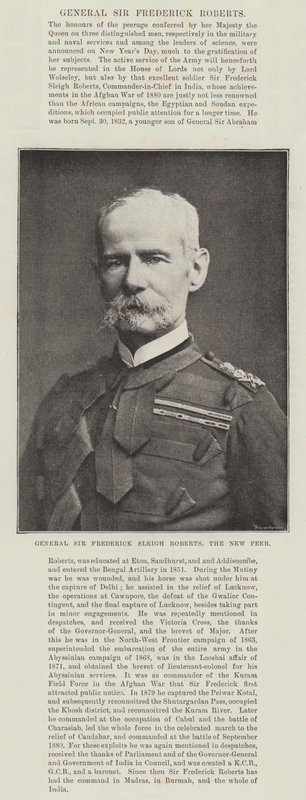 Generaal Sir Frederick Sleigh Roberts, de Nieuwe Peer door English Photographer