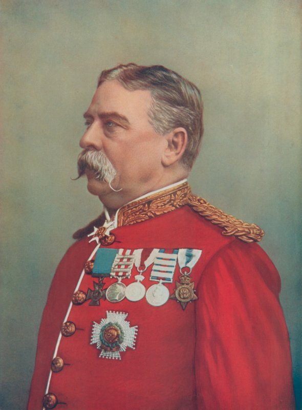 Generaal Sir Hugh Gough. Bewaarder van de juwelen, Tower of London door English Photographer