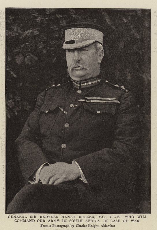 Generaal Sir Redvers Henry Buller, VC, GCB, die ons leger in Zuid-Afrika zal bevelen in geval van oorlog door English Photographer