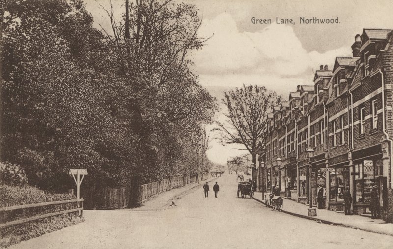 Green Lane, Northwood, nabij Londen (zw/w foto) door English Photographer