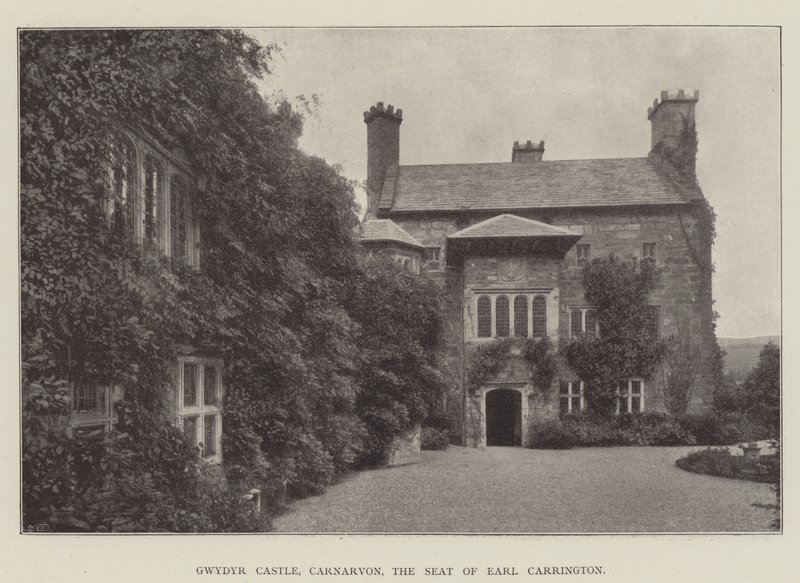 Gwydyr Kasteel, Carnarvon, de Residentie van Graaf Carrington door English Photographer