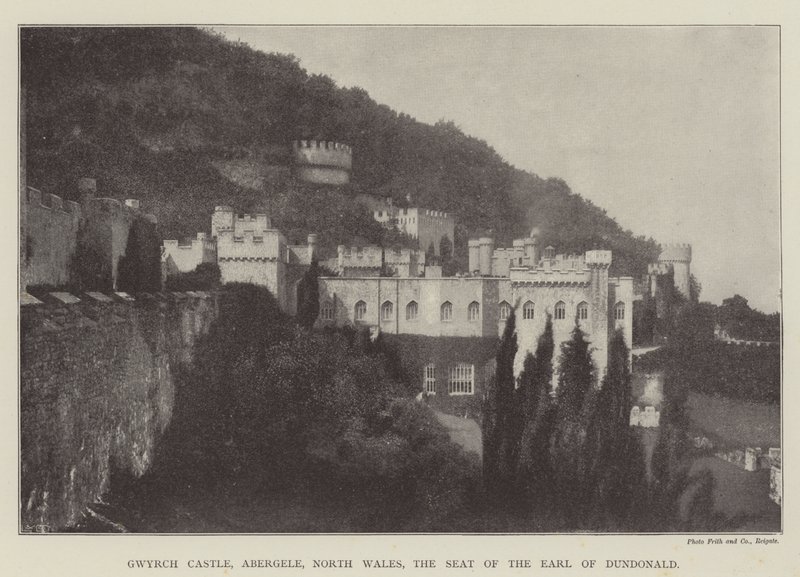 Gwyrch Kasteel, Abergele, Noord-Wales, de Residentie van de Graaf van Dundonald door English Photographer