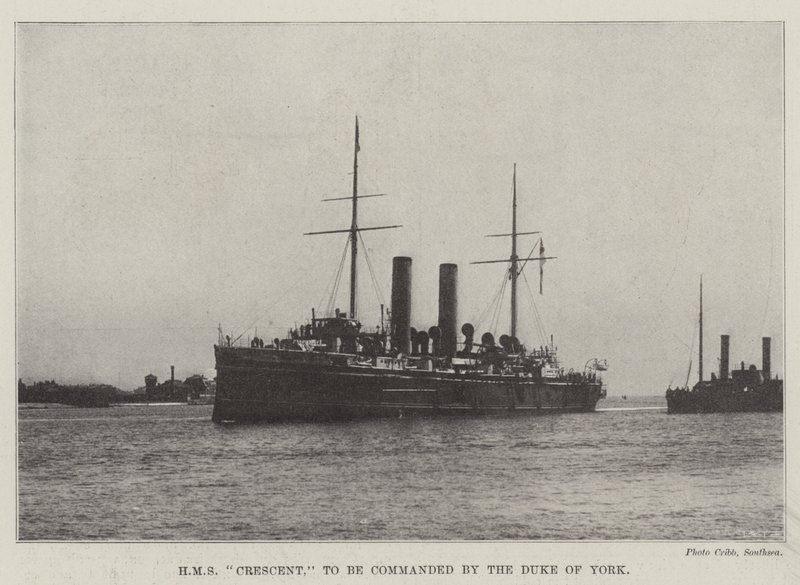 HMS Crescent, te worden gecommandeerd door de hertog van York door English Photographer