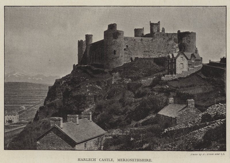 Harlech Kasteel, Merionethshire door English Photographer