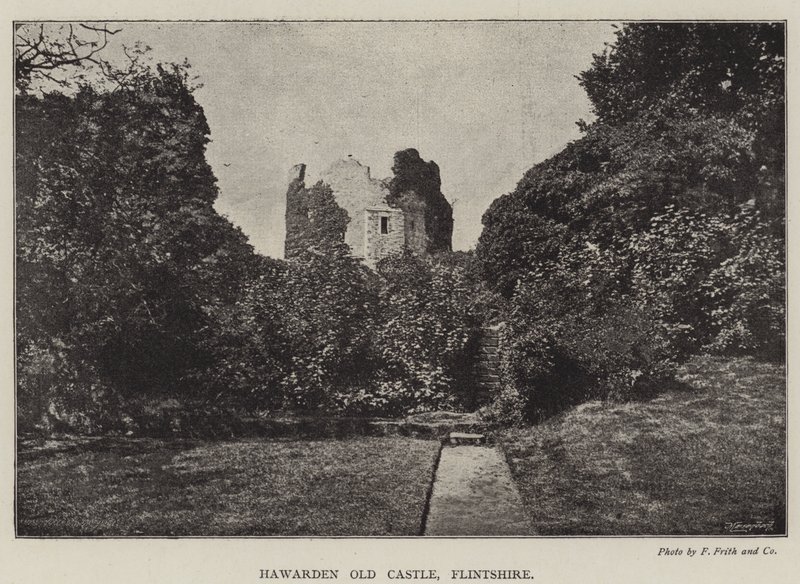 Oud kasteel Hawarden, Flintshire door English Photographer