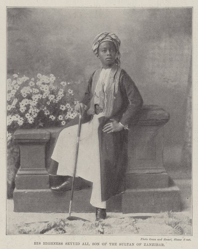 Zijne Hoogheid Seyyid Ali, zoon van de sultan van Zanzibar door English Photographer