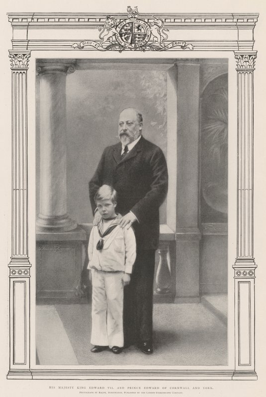 Zijne Majesteit Koning Edward VII en Prins Edward van Cornwall en York door English Photographer