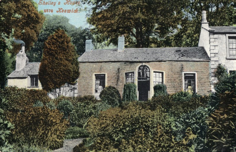 Huis van de Engelse romantische dichter Percy Bysshe Shelley, Keswick, Cumbria door English Photographer