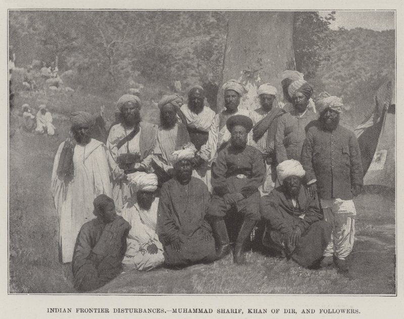 Indiase Grensonlusten, Muhammad Sharif, Khan van Dir, en Volgelingen door English Photographer