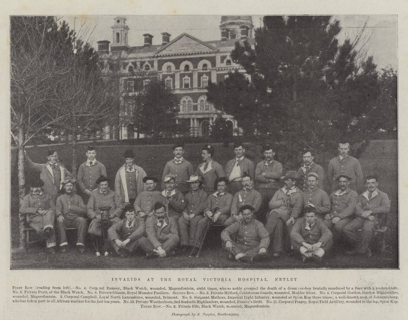 Invaliden in het Royal Victoria Hospital, Netley door English Photographer
