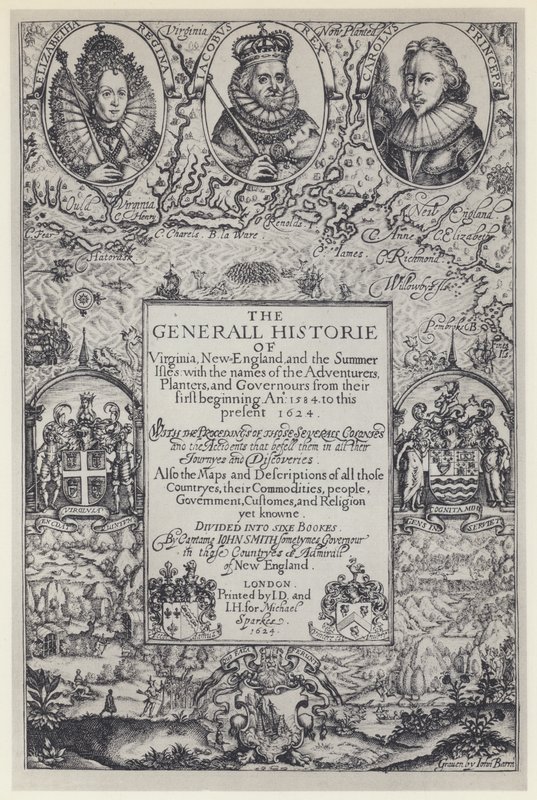 John Smith, De Algemene Geschiedenis van Virginia, J Dawson voor M Sparkes 1624 door English Photographer