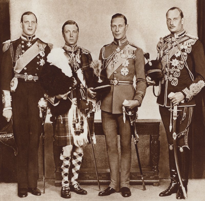Koning Edward VIII en zijn broers door English Photographer