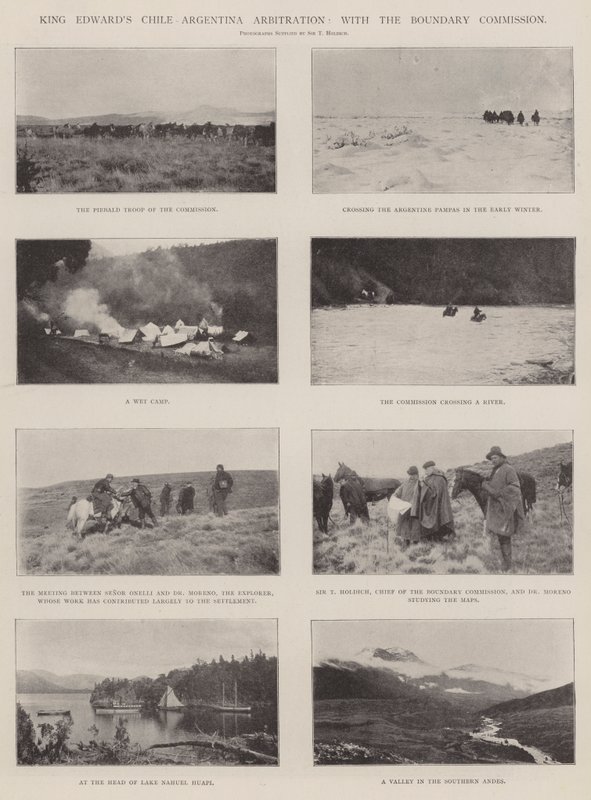 Koning Edwards Chili Argentinië Arbitrage, met de Grenscommissie door English Photographer
