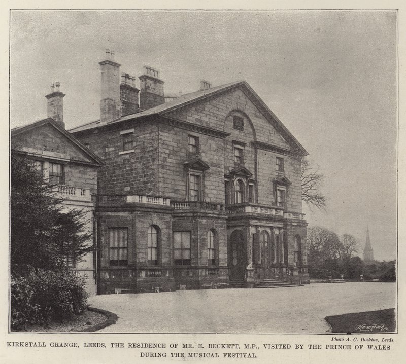 Kirkstall Grange, Leeds, de residentie van Mr E Beckett, MP, bezocht door de Prins van Wales tijdens het Muziekfestival door English Photographer