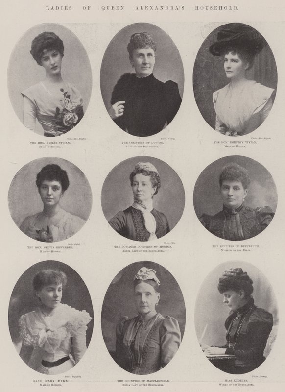 Dames van het Huishouden van Koningin Alexandra door English Photographer