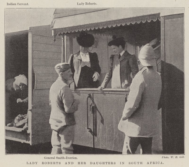 Lady Roberts en haar dochters in Zuid-Afrika door English Photographer