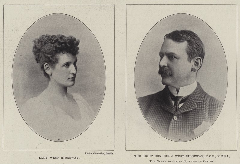 Lady West Ridgeway en de Eerwaarde Sir Joseph West Ridgeway door English Photographer