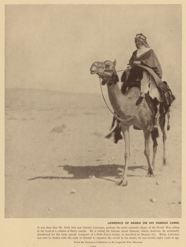 Lawrence of Arabia op zijn beroemde kameel door English Photographer