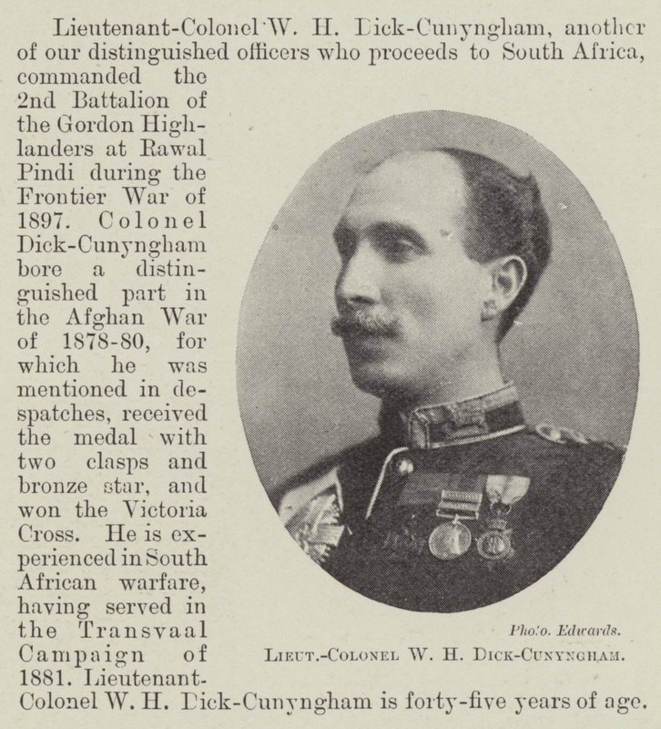 Luitenant-kolonel W. H. Dick-Cunyngham door English Photographer