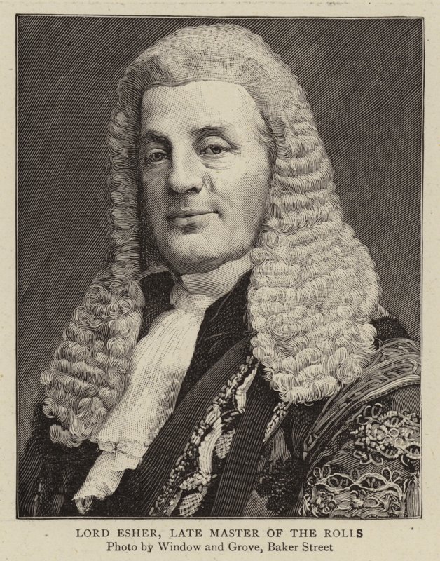 Lord Esher, voormalig Master of the Rolls door English Photographer